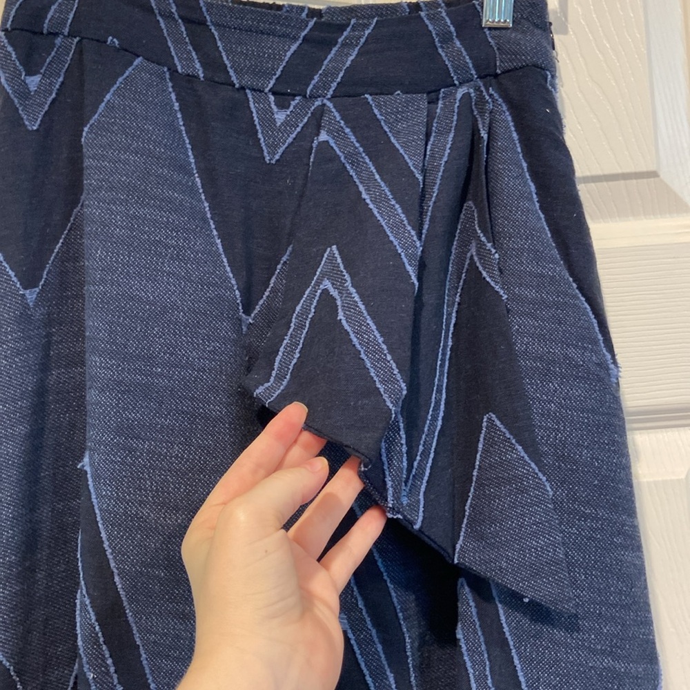 Anthropologie x Eva Franco Textured Chevron Midi Skirt - Picture 6 of 10